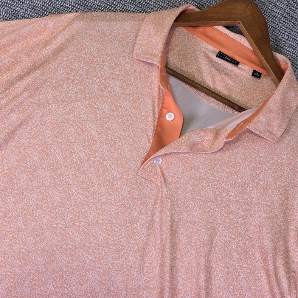 Tega Cay Golf Club x FootJoy Polo Shirt Mens XL Orange Speckled Athleisure FJ